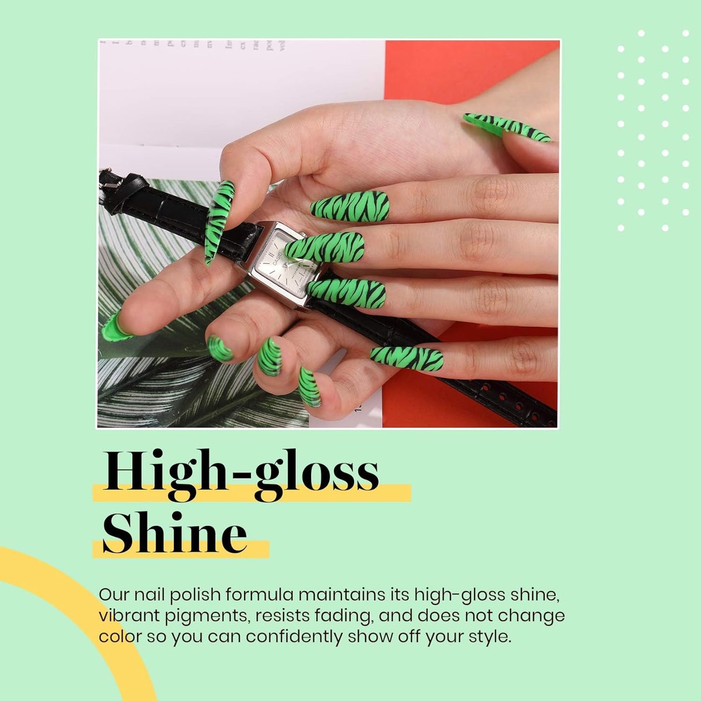 Beetles Neon Green Gel Nail Polish Halloween Gel Nail Polish 15ml Soak Off Uv LED Nail Lamp DIY Home Gift for Women Lime Green