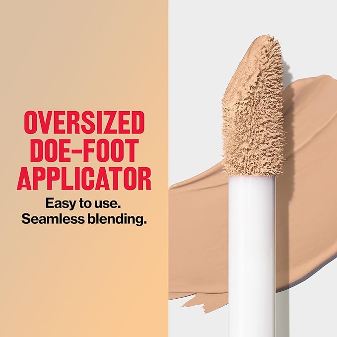 Revlon ColorStay Flex Wear, Full Cover Non-Creasing Concealer, Infused with Hyaluronic Acid & Vitamin E, Flexible Longwear, 050 Medium Deep, 0.34 Fl Oz