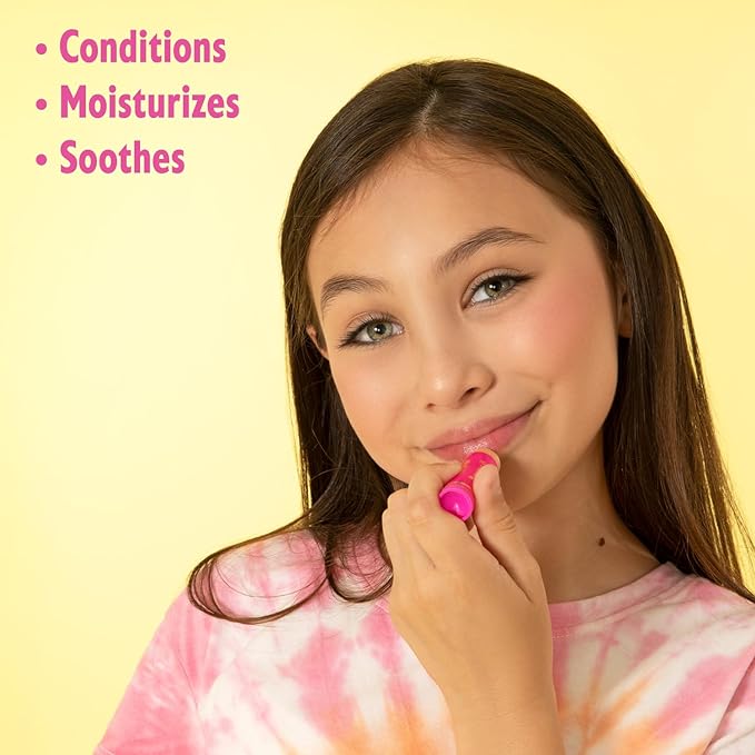 Lip Smacker Lippy Pals Swirls, Sanrio Hello Kitty, Flavored Moisturizing & Smoothing Soft Shine Lip Balm, Hydrating & Protecting Fun Tasty Glossy Finish, Cruelty-Free & Vegan - Kiwi (Pack of 2)