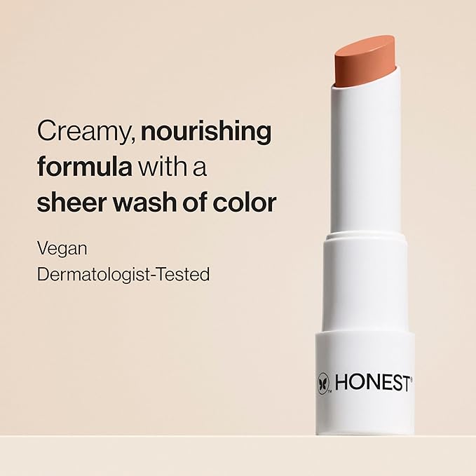 Honest Beauty Tinted Lip Balm | Antioxidant-rich Acai Extracts + Avocado Oil | EWG Certified, Vegan, Cruelty Free | Lychee Fruit
