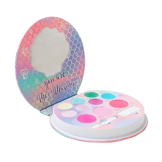 Lip Smacker Sparkle & Shine Eyeshadow Makeup Palette, Mermaid Palette Shimmer | Christmas Make Up Collection | Holiday Present | Gift for Girls