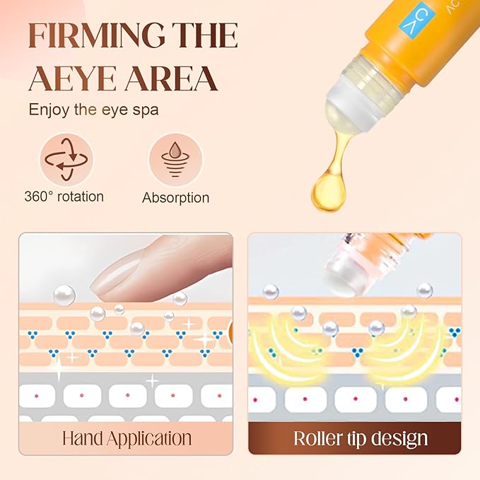 Lutein Eye Essence Oil, 2025 NEW VC Lutein Anti-Wrinkle Eye Serum Oil, Hydrating Dark Circles Remover for Daily Eyes Care, Lightweight Tightening Eyes Oils for Women (1pc, Scented)