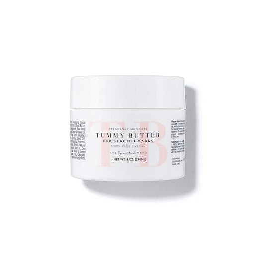 Tummy Butter Stretch Mark Prevention Cream - Safe for Pregnancy - Cocoa Butter & Shea Butter - Toxin Free - Vegan - C-Section Scar Lotion for Dry Pregnancy Skin