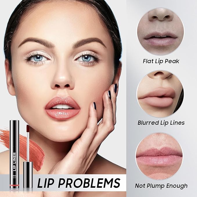 Peel Off Lip Liner Stain - Non-Stick Cup Lip Comfortable Vivid Color Peel Lip Stain Transfer-Proof & Long - Wear, Create Beauty & Charming Lip Makeup For All Skin Types with All-Day (#01 Nude)