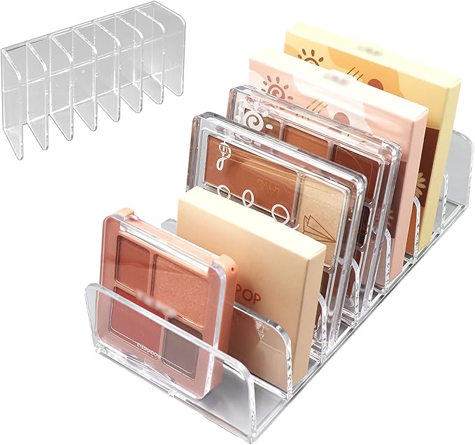 Makeup Organizer, Compact Makeup Palette Organize, for Bathroom Countertops, Vanities, Cabinets, Sleek Modern Cosmetics Storage Solution for - Eyeshadow Palettes, Contour Kits, Blush
