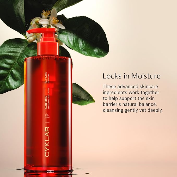 Sensorial Body Wash. Naked Neroli Hydrating Cleanser with Moisture Locking Multi-Oil Complex, Sodium PCA and Glycerin. Nourishing Shower Gel for Women and Men, 16.5 Fl Oz Luxury Bodywash