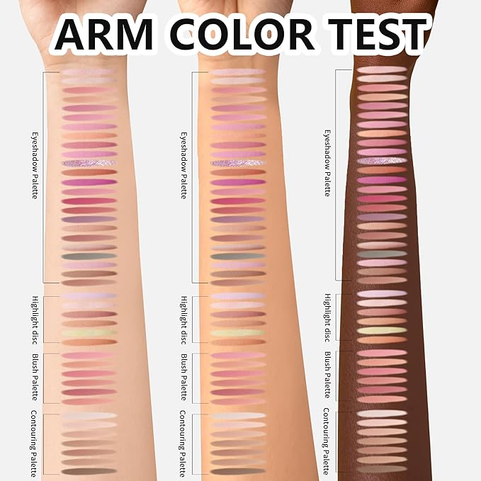 4-Layer Multi - Functional Beauty Book Kit- Style Makeup Palette Ingeniously Combines Eyeshadows, Blushes, Highlighters, Contour Powders In One,Best Choice for A Gift for Women (U103A)