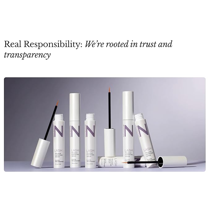 NULASTIN Eyelash Serum for Thicker-Looking Lashes - Follicle Fortifying LASH Serum - Clinically Tested Eyelash Enhancing From the Experts in Brows and Lashes (2 Pack, 0.1 Fl Oz Each)