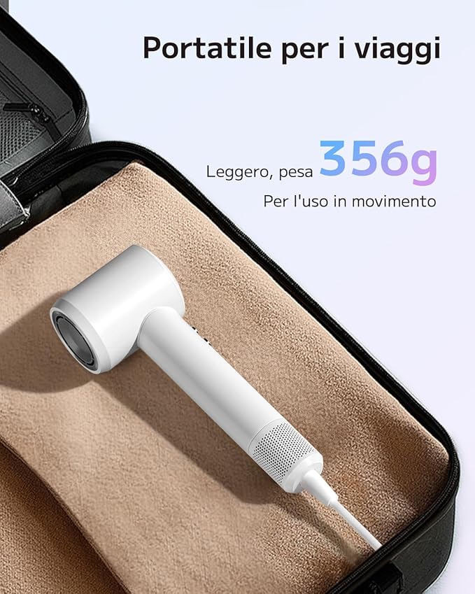 Hair Dryer, Ionic High-Speed Blow Dryer for Fast Drying with Brushless Motor, Portable Professional Hair Dryers with Magnetic Concentrator, Quiet Compact Hairdryer for Women & Men, Travel/Home/Salon