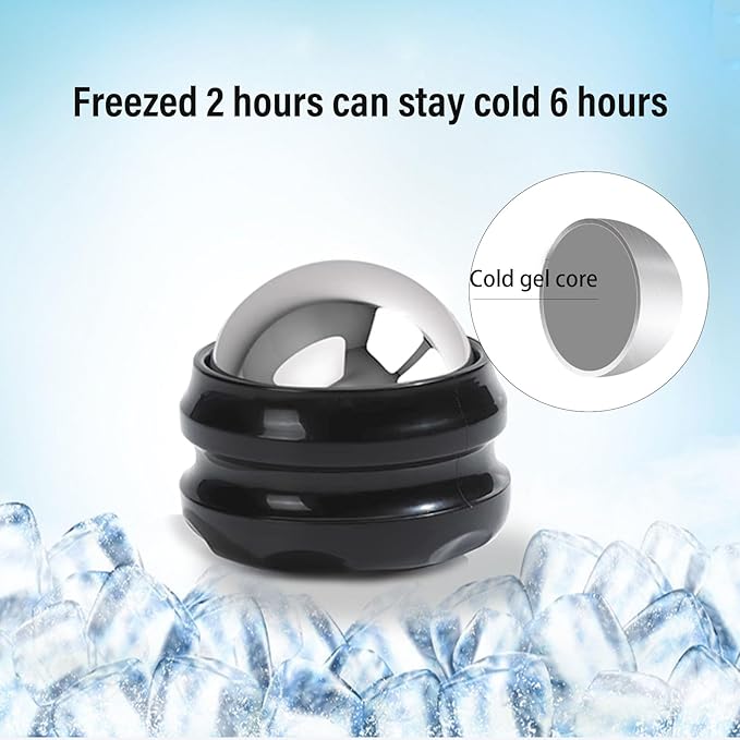 Cold Massage Roller Ball - Gifts for Men Women Teens Boys，Stays Cold for 6 Hours, Home Office Travel Essentials,Sports Fitness Relaxations Gift,Rapidly Relieve Muscle Pain and Tension