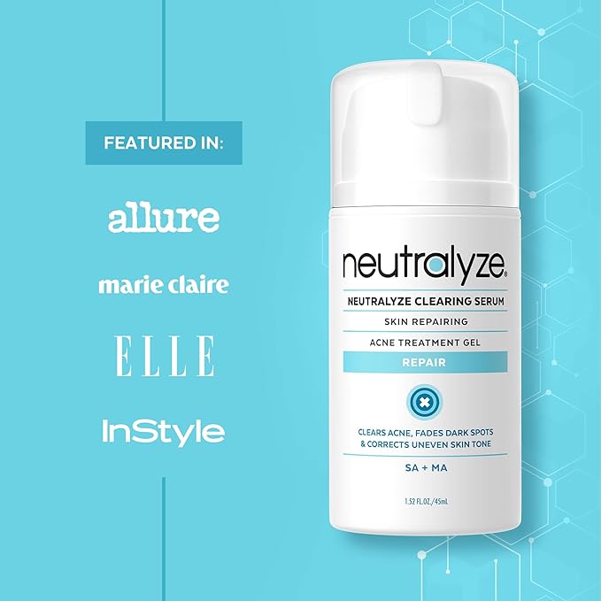 Neutralyze Moderate to Severe Acne Serum with 2% Mandelic Acid & 2% Salicylic Acid - Acne Scar & Spot Treatment for Face & Body (90 Day)