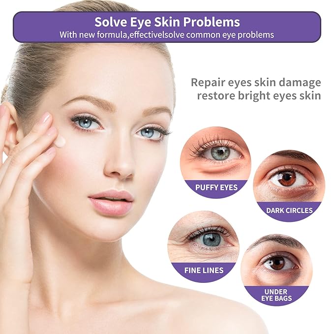 BREYLEE Retinol Eye Cream - Puffy Eyes and Dark Circles Treatments – Look Younger and Reduce Wrinkles and Fine Lines Undereye, Improve and Firm eye Skin - Pure Natural Material Extraction