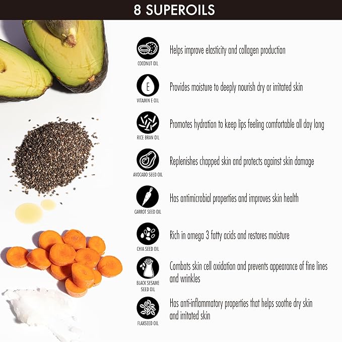 YENSA Super 8 Lip Oil, Natural Korean Moisturizing Gloss, No-Sticky Transparent Formula For Hydrating Lip Care (On The Mauve) .22 fl oz