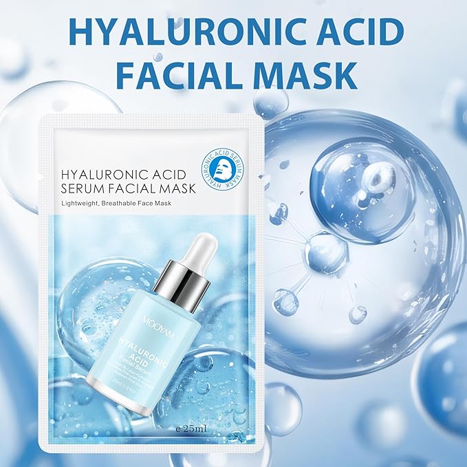 Facial Masks Skincare for Women,Salicylic Acid Moisturize Face Mask Sheet for Girl,Hydrating Face Mask for All Skin Types,Dry Skin & Sensitive Skin(10-Packs)