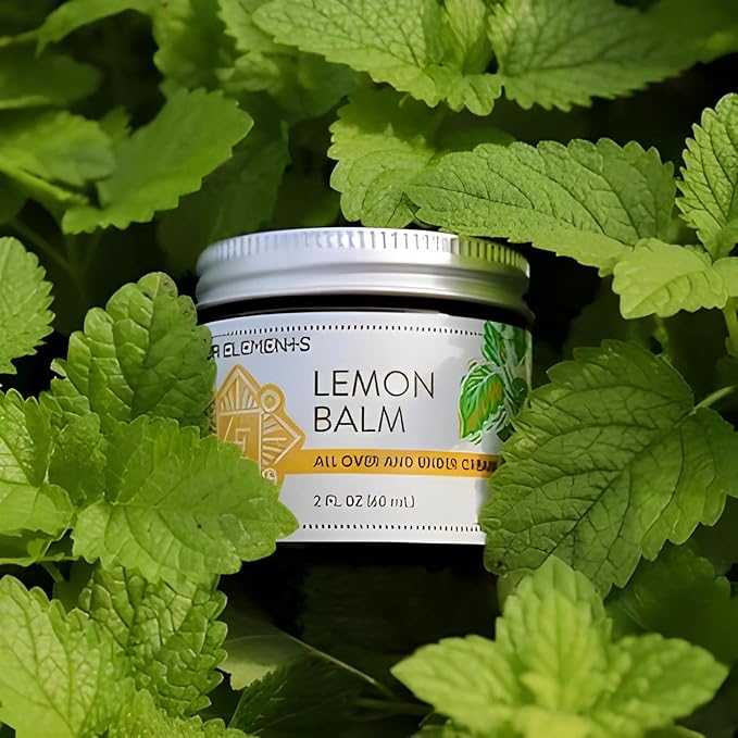 Four Elements Lemon Balm Face Moisturizer Cream - 2 Oz | Herbal Face Cream with Organic Lemon Balm, Chamomile, Shea Butter & Vitamin E | Body Hydrating Moisturizer Beauty Essential