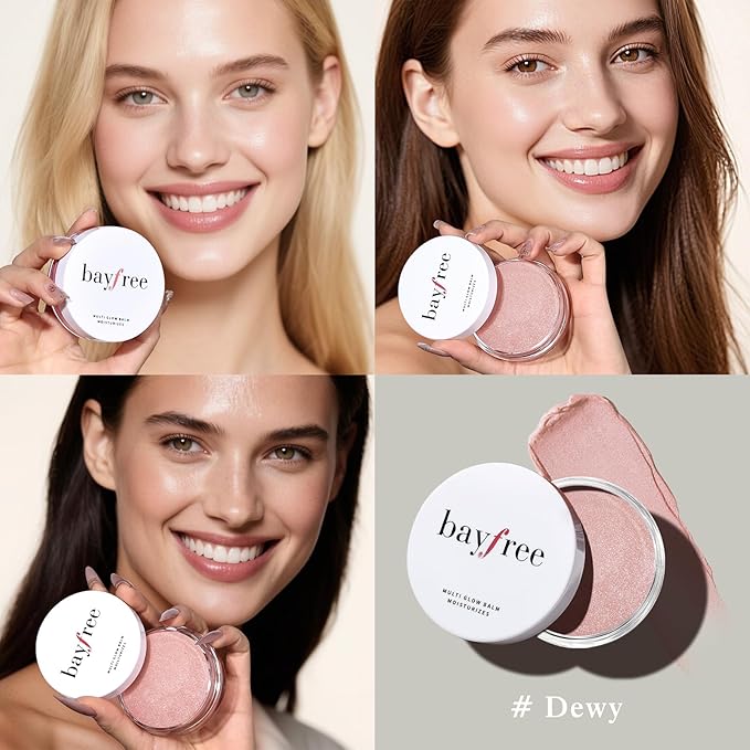 Multi Glow Balm, Cream Blush for Cheeks, Blush Balm Face Makeup, Radiant Finish, Hydrating, Creamy, Lightweight & Blendable Color, Face Balm, 0.63 Oz (Dewy)
