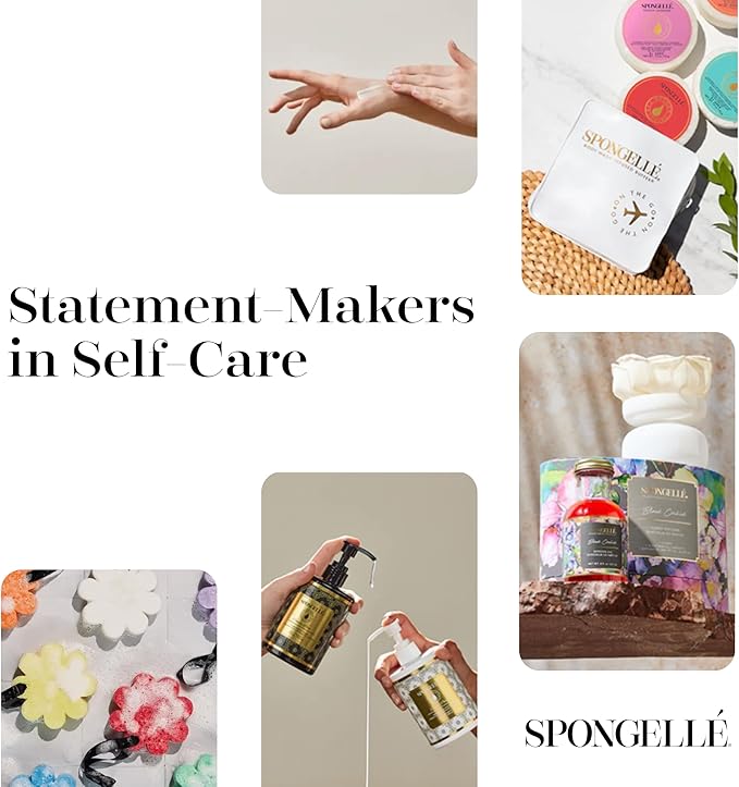 Spongelato Loofah Exfoliating Body Scrubber by Spongelle | Infused with Body Wash | Bath & Shower Loofah for Women | 14+ uses | Limone (Lemon) Gelato Inspired