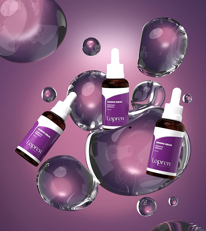 Ginseng Serum, Skin Renewing & Hydrating Facial Serum, High-Potency Ginseng & Peptides for Anti-Aging, Wrinkle Care & Skin Radiance, Paraben-Free & Fragrance-Free, 1 Fl Oz