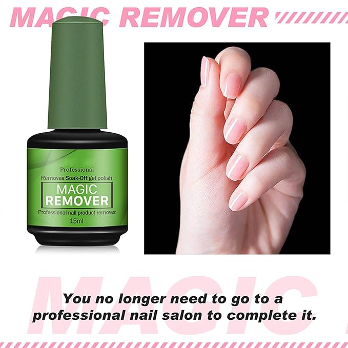Gel Nail Polish Remover Acetone Nail Polish Remover Cuticle Remover Gel Polish Remover Gel Remover for Nails Removedor De Esmalte Gel 15 ml