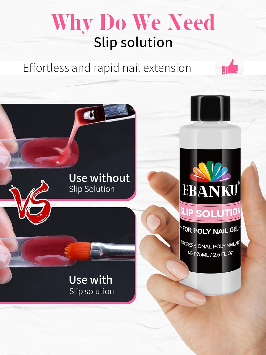 EBANKU Poly Gel Nail Forms - 96PCS Dual Forms for Builder Nail Extension, 4 Style 12 Size Dual Forms Set with 2.5oz Slip Solution, Brush, File, 5PCS Clips