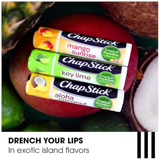 ChapStick Lip Balm, Sweet & Fruity Flavors + SPA & Classic Collections, 18-Pack – Includes Strawberry Remix, I Love Summer & Tropical Paradise & More, Birthday Gifts, Party Favors, 0.15 Oz