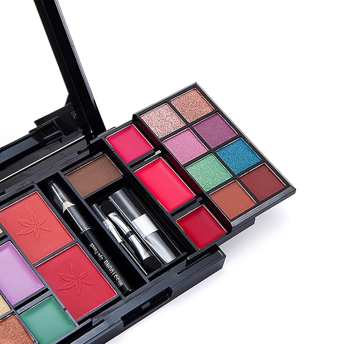 Makeup Eyeshadow Palettes, 25 Colors Protable Multifunction Blush Eyebrow Powder Contour Palettes with Makeup Brush, Matte Shimmer Pearl Eyeshadow Makeup for Daily Party Makeup #7