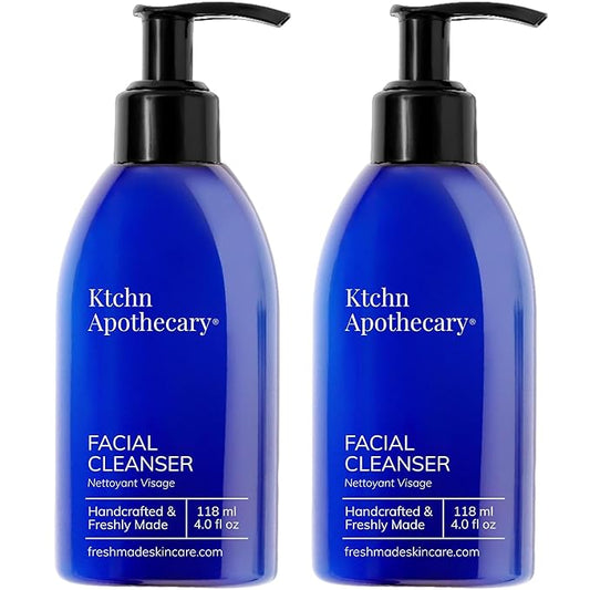 Natural Purifying Facial Cleanser | NonDrying Cream-to-Foam Face Wash | High-Performing yet Gentle | Reveal Softer, Smoother, Glowing Skin | Handcrafted in Small Batches | Pack of 2 ($55 Value)
