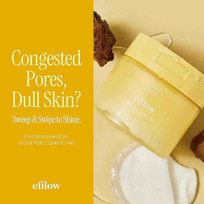 Chaga Mushroom Biome Pore Clearing Pad 70 Sheets | Pore-Smoothing Facial Cleansing Pads