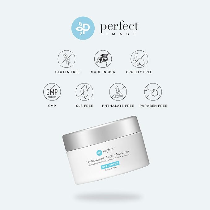 Perfect Image Hydra-Repair Super Moisturizer, Hyaluronic Acid Face Moisturizer for Women and Men, Facial Moisturizer with Vitamin E and Shea Butter, 2 fl oz. (60g)