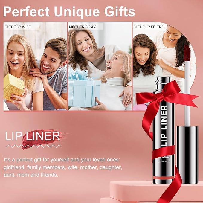 OETUIOW Lip Stain - All Day Lip Stain Peel Off, Naturally Moisturizing Lightweight Glow-Boosting Non-Sticky, Vegan Lip Makeup Gift for Her (Cocoa)
