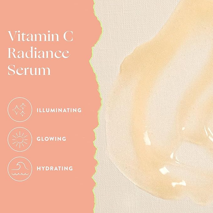 Honest Beauty Vitamin C Radiance Brightening Serum | Improves Skin Tone + Complexion | Vitamin C, Pearl, Hyaluronic Acid | EWG Verified + Cruelty Free | 1 fl oz