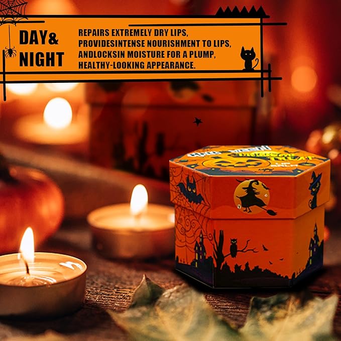 Yopela 19 Pack Halloween Lip Balm Party Favors, Lip Care Set with Vitamin E & Coconut Oil to Moisturize Repair Dry Chap Lips, 18 Flavors,Perfect for Trick-or-Treat Gifts or Goodie Bag Stuffers