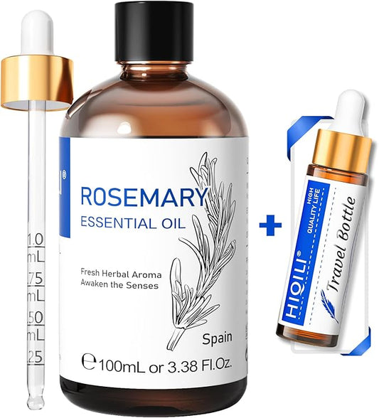 HIQILI Essential Oil for Diffuser (3.38 Fl Oz (Pack of 1), Rosemary)