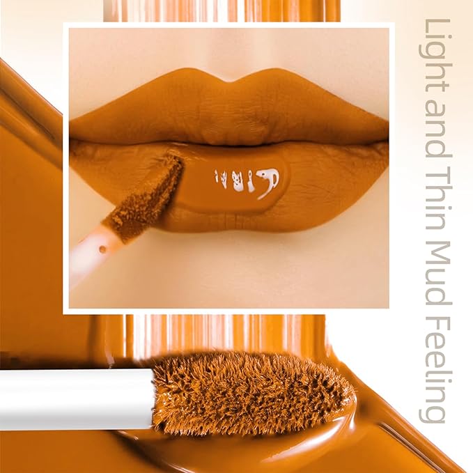 QiBest Goth Black & Bold Lipstick for Halloween Makeup, Matte Liquid Lipstick for Girls & Women, 24 Hours Long Lasting Waterproof Lip Gloss Gift Set, Non-Stick Cup Mate Duracion 24 Horas Lip Stains