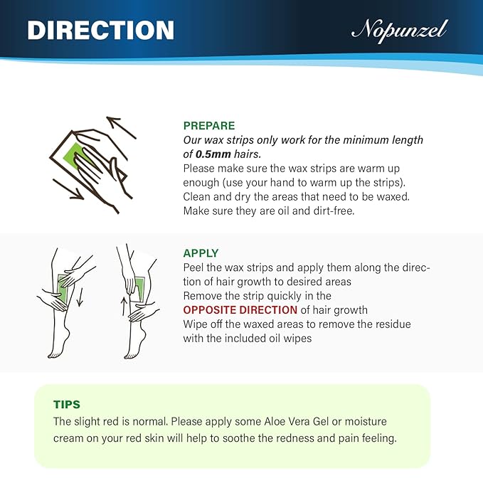 Wax Strips: 42 Waxing Strips - Hair Removal for Body Arms Legs Chest Back - Brazilian Waxing - Waxing Kit for Women Men - 2 Sizes