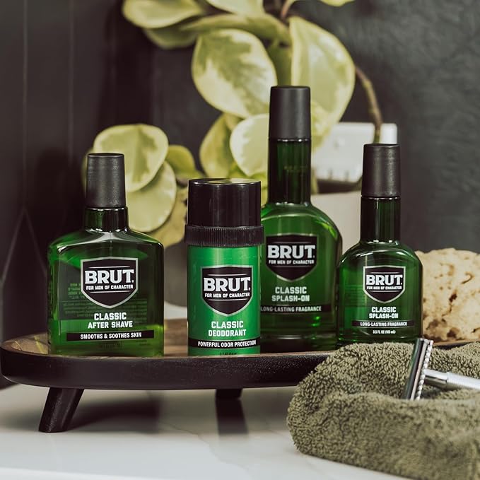 Brut Splash-On Original Fragrance - Bold, Masculine Cologne for Men - Long Lasting Mens Fragrance With Spicy Woods, Floral, and Citrus Notes - 3.5 oz