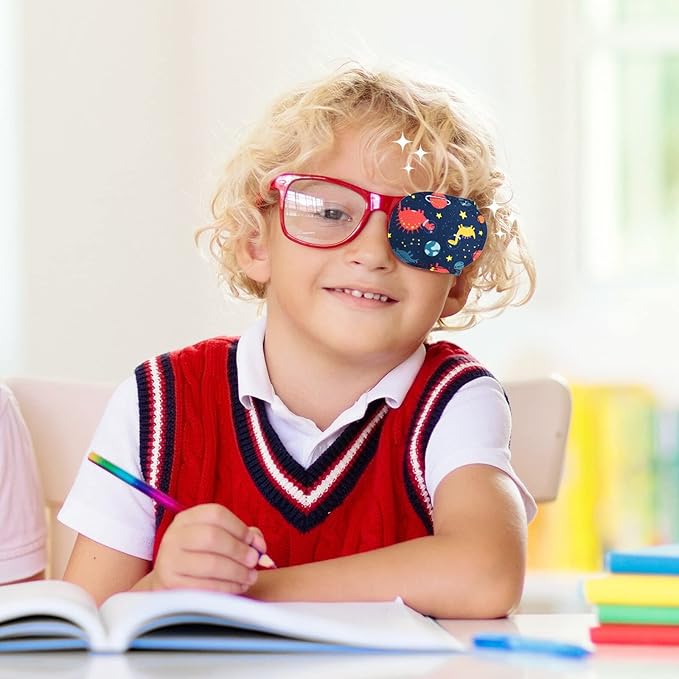 Newcotte 12 Pcs Eye Patch for Kids Girls Boys Reusable Eye Patch for Glasses over the Lens Colorful Eye Patch Toddler Eye Patch Adorable Kids Eye Patches Assorted Eye Patch Cover (Fresh)