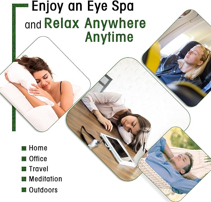 Steam Eye Mask for Travel Essentials,Sleep Mask,Green Tea Warm Compress for Eyes,Heated Eye Mask Reduce Puffiness & Dark Circles, Hydrate & Soothe Tired Eyes,Self Care SPA Gifts for Women,20 Packs