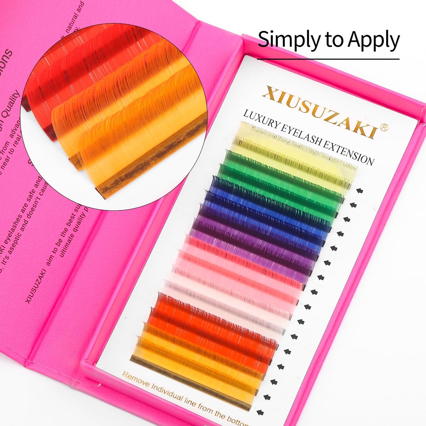 Eyelash Extensions Colored Lashes Extension 0.07 C Curl Lashes 12mm Classic Lash Extensions Soft Individual Lashes 16 Rows Natural False Eyelashes Volume Lashes Professional Use(Colored,0.07-C,12mm)