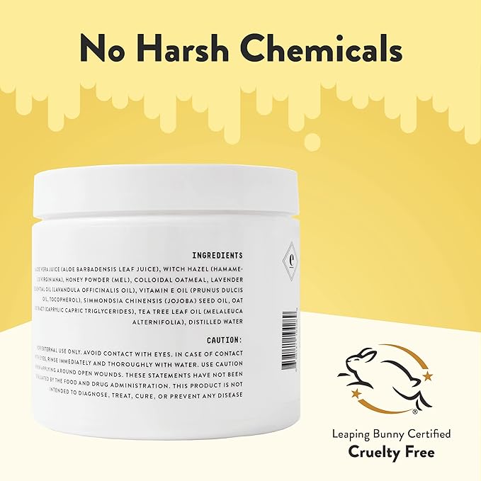 ECZEMA HONEY Itch Cooling Face & Body Rounds - Anti Itch Cotton Face Pads - Moisturizer for Eczema, Dry & Sensitive Skin (50 Cotton Rounds)