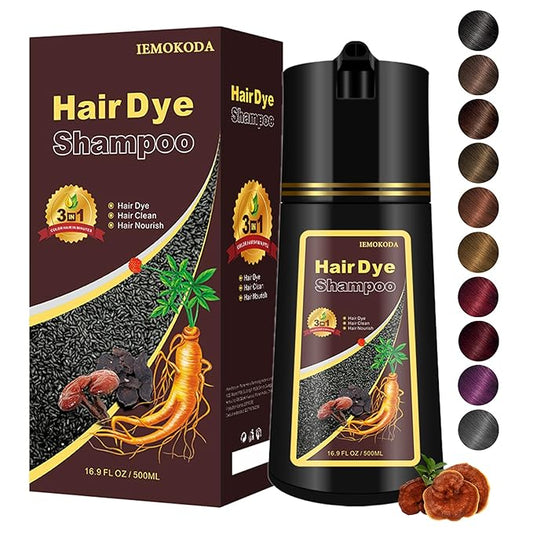 Hair Dye Shampoo, Gray Hair Coverage Dye Shampoo, Hair Color Shampoo for All Hair Types, Champu Para Canas, Suitable for Home and Salon (Blonde Brown)