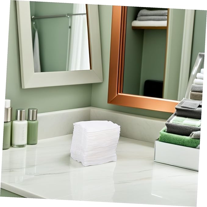 STOBAZA 220pcs Thick Double-Sided Facial Cotton Pads with Storage Bag Skin-Friendly Makeup Remover Pads for Women Soft Cosmetic for Toner Cleansing and Makeup Removal