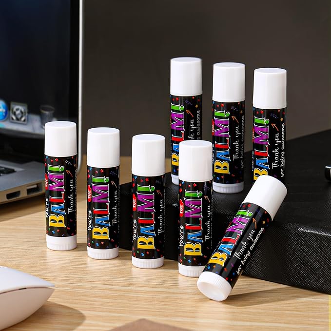 Dunzy 100 Pack Employee Appreciation Gifts Bulk Lip Balms Favors Bulk Small Thank You Gifts Team Appreciation Inspirational Gifts for Women Men Coworkers Staff Teachers Nurses Team