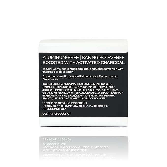 Little Seed Farm All Natural Deodorant Cream, Aluminum Free Deodorant for Women or Men, 2.4 Ounce - Activated Charcoal