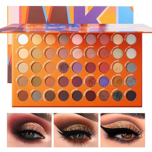 45 Shades Eyeshadow Palette, Highly Pigmented Neutral Tones Collection Makeup Palette, Matte Shimmer Metallic Glitter Eye Shadow For Long Lasting Eye Make Up