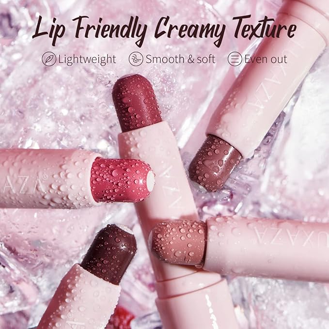 Tinted Lip Balm Chapstick with Color, Natural Semi - Gloss Finish, Hydrating/Coloring 2 in 1 Moisturizer Lip Stick for Girls & Women #03 Nude-Mauve