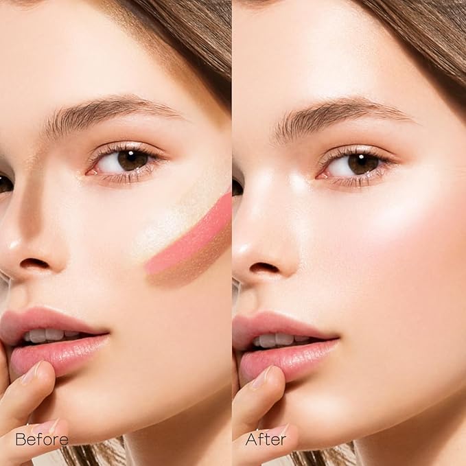 Trio Contour Sticks Set, Highlighter Stick & Bronzer Stick & Blush stick for Cheek+Lip,Highlight and Contour to Create a Natural Dewy Makeup Look for Fair | Set of 45g/1.6fl.oz