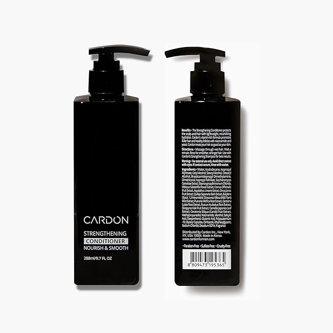 Hair Growth Conditioner for Men by CARDON, Prevent Thinning Hair and Hair Loss with Niacinamide & Vitamin B5 for healthy scalp, Korean Skin care, Deep Conditioner for dry damaged hair, (1 Bottle)