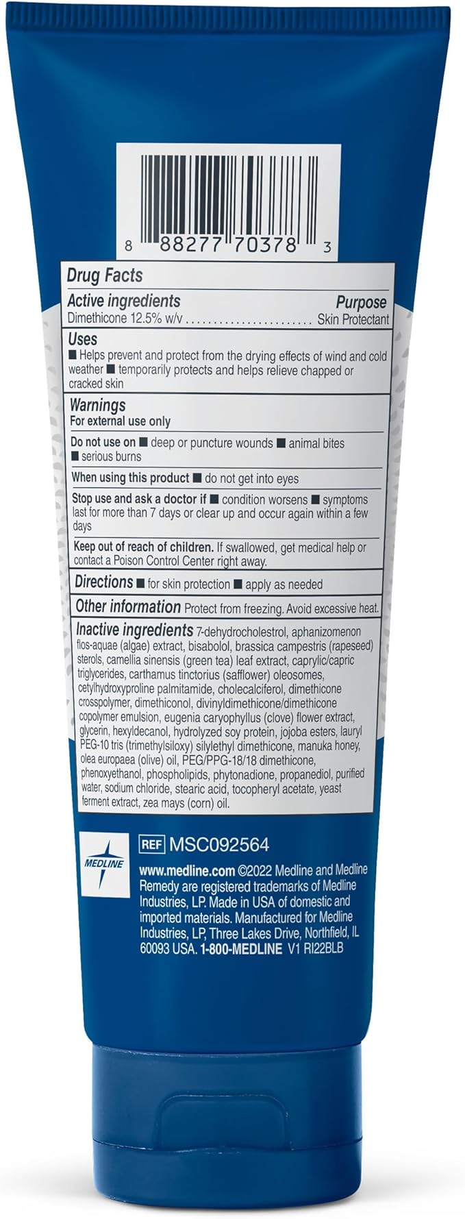Medline Remedy Specialized Silicone Cream, Unscented (4 fl oz), Gentle Breathable Film for All Ages, Paraben-free and Hypoallergenic Skin Care, Barrier for Dry Cracked Skin