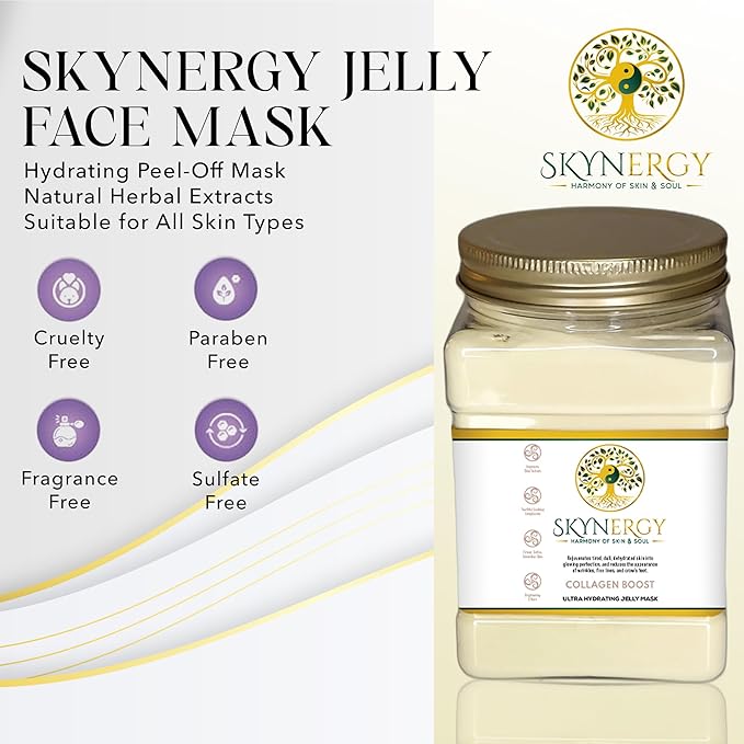 Collagen Boost Jelly Mask - Professional Grade HydroGlo Peel Off Face Mask for Skin Hydration, Radiance, Reduced Fine Lines & Pigmentation Vajafacial Jelly Mask | 12 Applications (30 fl oz)